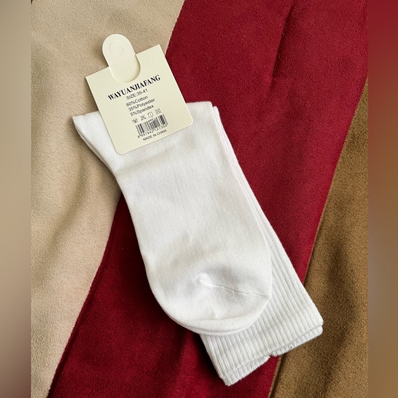 White Socks with Black Logo - Picture 3 of 3